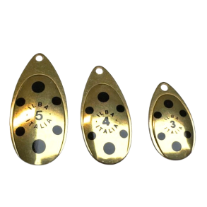 ILBA messing med sorte prikker / 4 stk