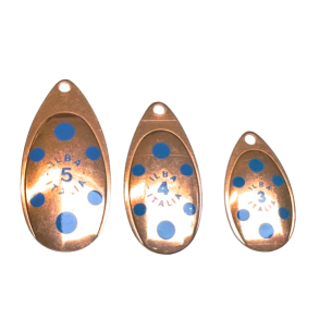 ILBA kobber med bl prikker / 4 stk