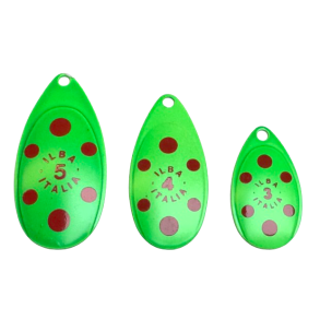 ILBA blad fransk grn med pink pletter / 4 stk