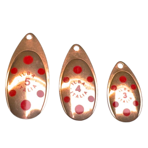 ILBA kobber med rde prikker / 4 stk