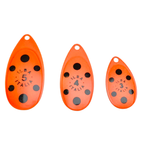 ILBA blad fransk orange med sorte prikker / 4 stk