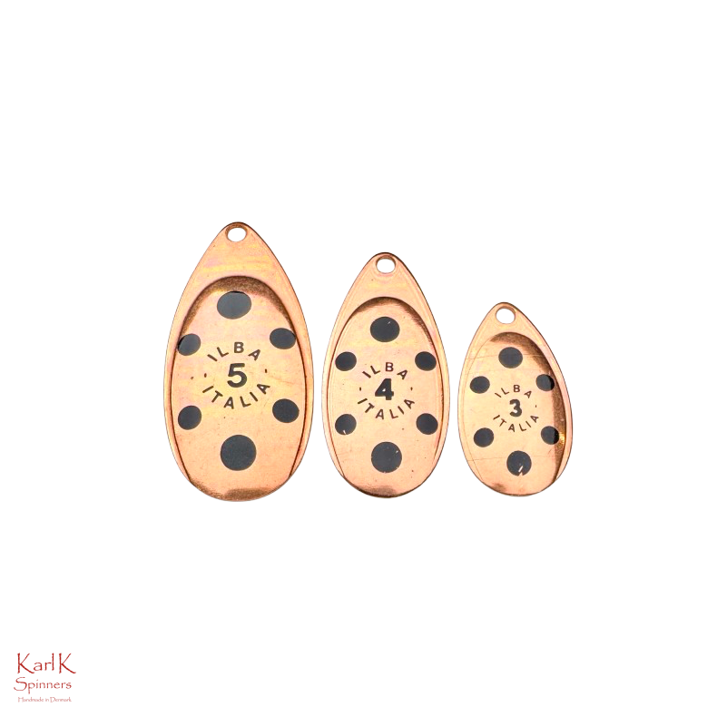 ILBA kobber med sorte prikker / 4 stk
