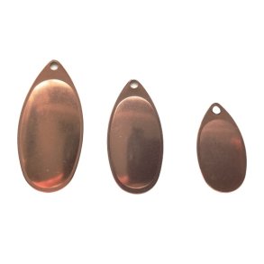 Poleret blad fransk kobber str 3-4-5 / 5 stk