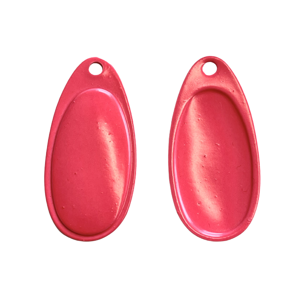 Fransk blad farvet begge sider pink / 5 stk