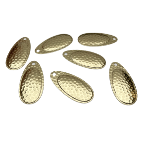 Hammerslet blad fransk messing / 5 stk