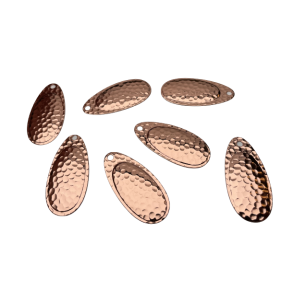 Hammerslet blad fransk kobber / 5 stk