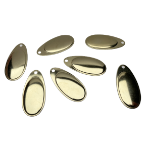 Glat blad fransk messing str 1-2-3-4-5-6 / 5 stk