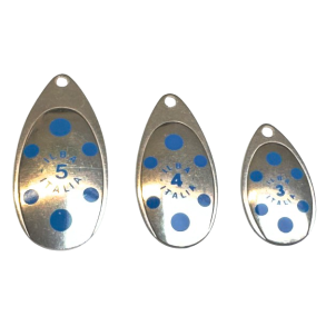 ILBA slv med bl prikker / 4 stk