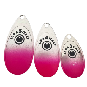 ILBA SpinEye spinnerblade � Fluoro Lilla med Fish-Eye (4 stk)