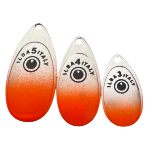 ILBA SpinEye spinnerblade � Fluoro Orange med Fish-Eye (4 stk)