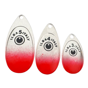 ILBA SpinEye spinnerblade � Fluoro R�d med Fish-Eye (4 stk)