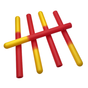 Gummikrop gul-rd ikke klippet