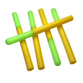 Gummikrop lysgrn-gul ikke klippet