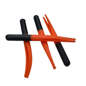 Gummikroppe Mini klippet sort-orange