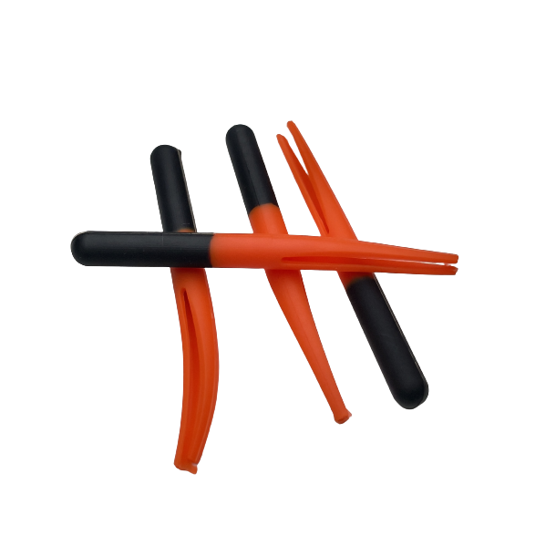 Gummikroppe Mini klippet sort-orange