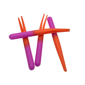 Gummikroppe Mini klippet lilla-orange