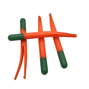 Gummikroppe Mini klippet gulerod