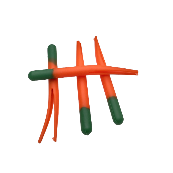 Gummikroppe Mini klippet gulerod