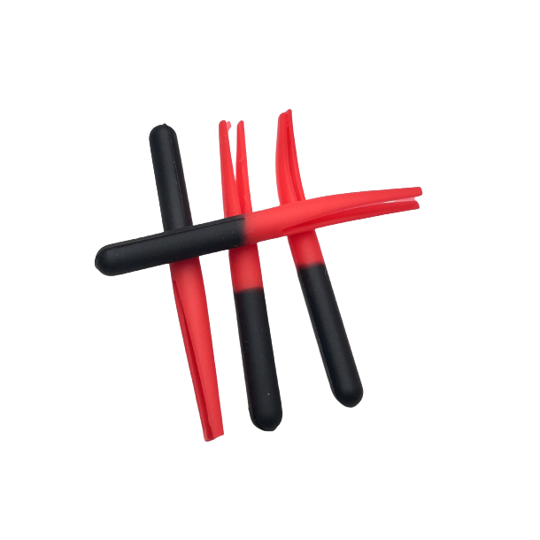 Gummikroppe Mini klippet sort-r�d
