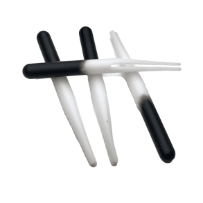 Gummikroppe klippet sort-hvid