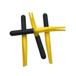 Gummikroppe Mini klippet sort-gul