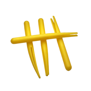 Gummikroppe Mini klippet gul