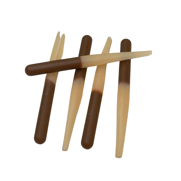 Gummikroppe Mini klippet brun-natur