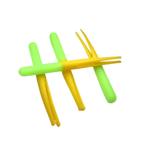 Gummikroppe Mini klippet lysgrn-gul