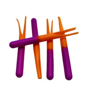 Gummikroppe klippet lilla-orange