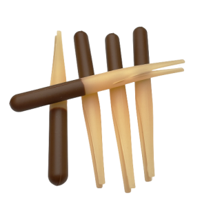 Gummikroppe klippet brun-natur