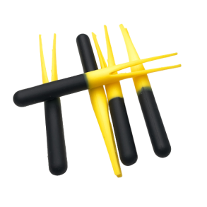 Gummikroppe klippet sort-gul