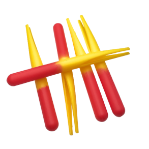 Gummikroppe klippet rd-gul