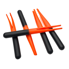 Gummikroppe klippet sort-orange