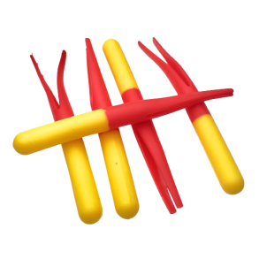 Gummikroppe klippet gul-rd