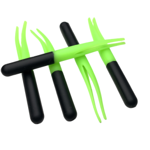 Gummikroppe klippet sort-lys grn