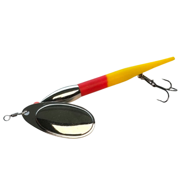 Bullethead spinner r�d-gul s�lv
