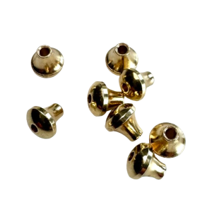 Luretopper 6 x 6 mm messing / 10 stk