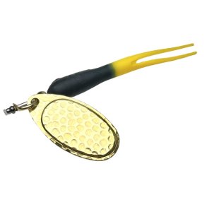 Mini Gennemlber Sort-gul messing