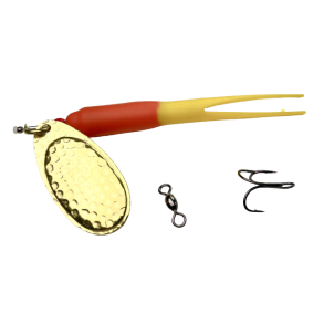 Gennemlber orange-gul/messing