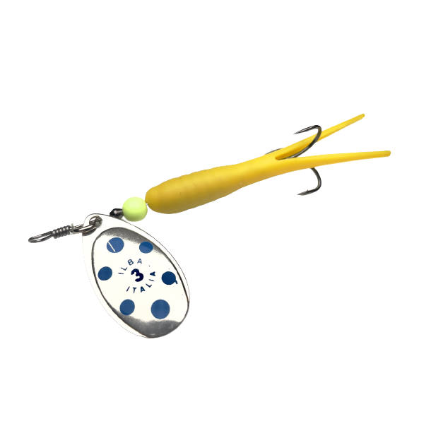 Flying C Mini � Gul/S�lv-Bl� Prik ILBA Blad