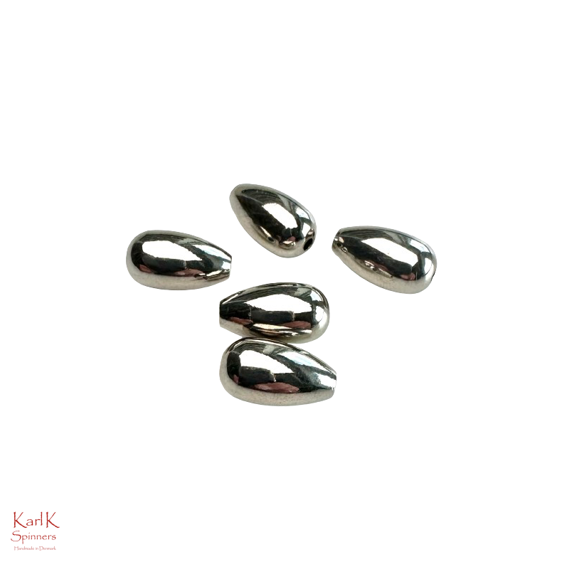 Teardrop lod slv 2,3- 3,4 - 3,9 gram /10 stk