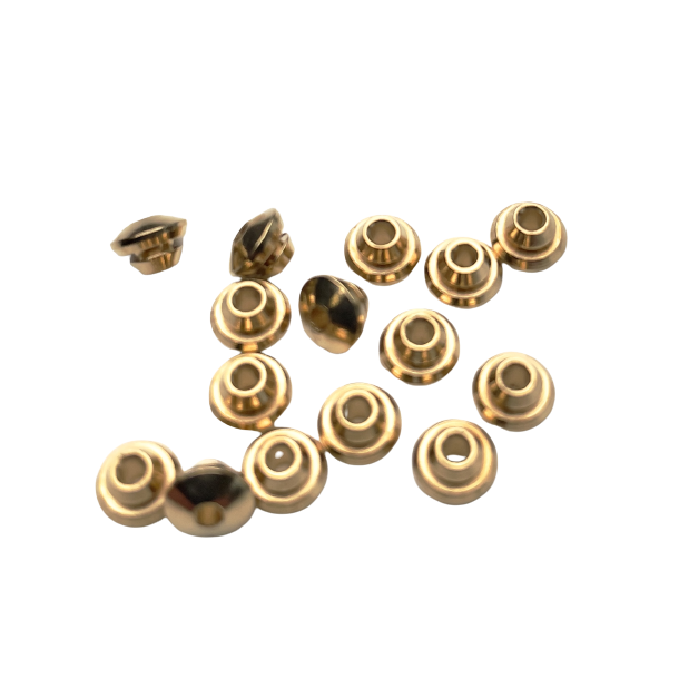 Luretopper 5,0 x 3,5 mm messing / 10 stk