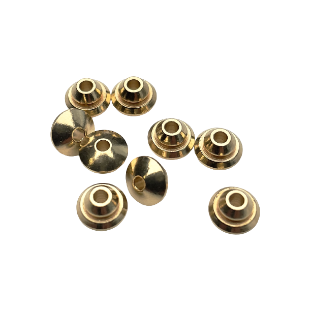 Luretopper 6,5 x 4,5 mm messing / 10 stk