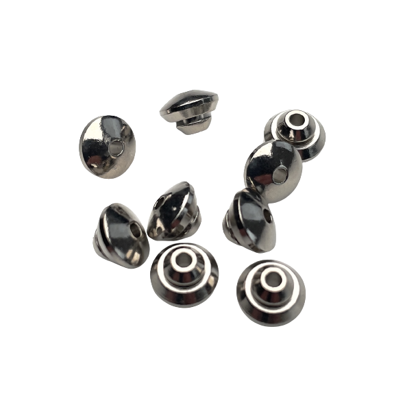 Luretopper 6,5 x 4,5 mm s�lv / 10 stk