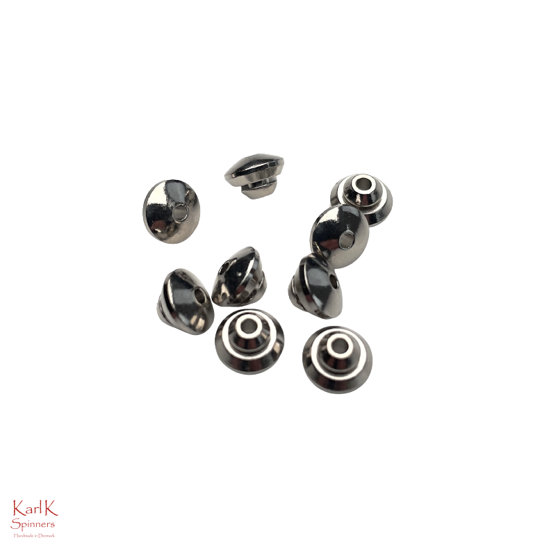 Luretopper 6,5 x 4,5 mm slv / 10 stk