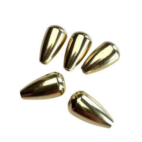 Teardrop lod messing 2,3- 3,4 - 3,9 gram /10 stk