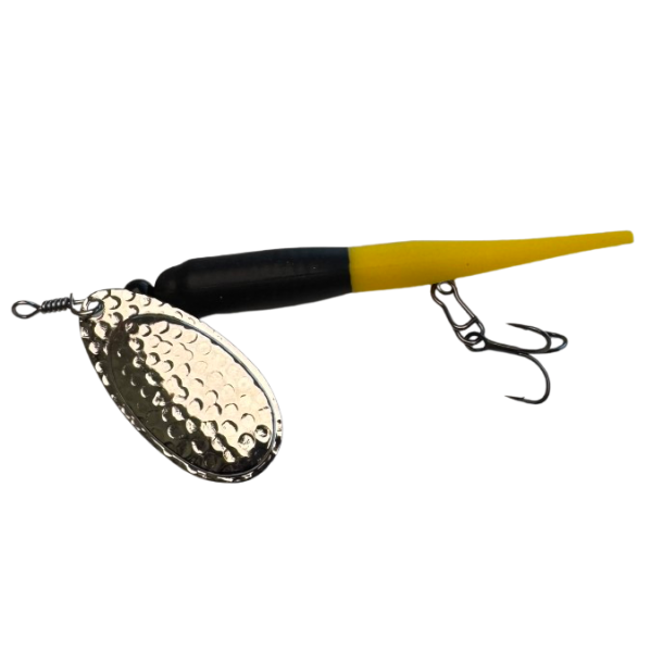 Upstream Spinner Schwarz-Gelber Schwanz/Silber � VMC 7554 Gr. 10