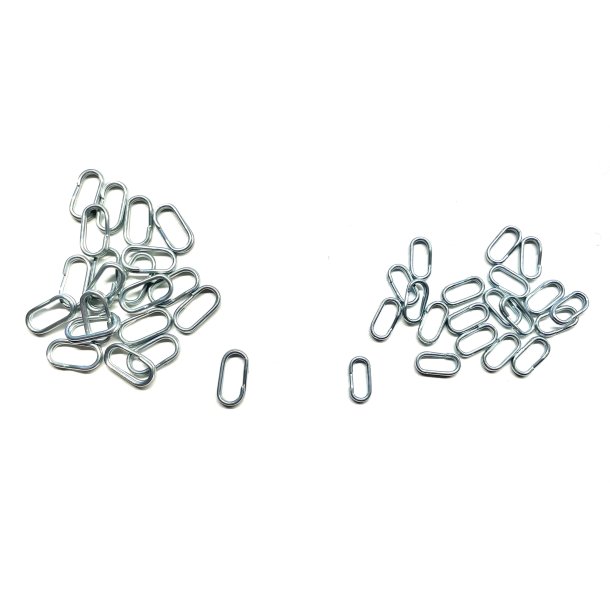 Springring oval rustfri / 15 stk