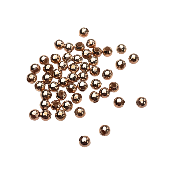 Metalperler 4,0 mm kobber 50/stk