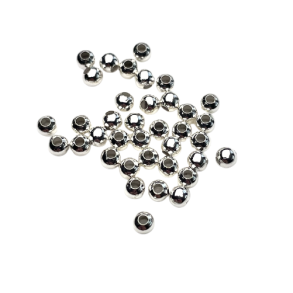 Metalperler 4,0 mm slv 100/stk